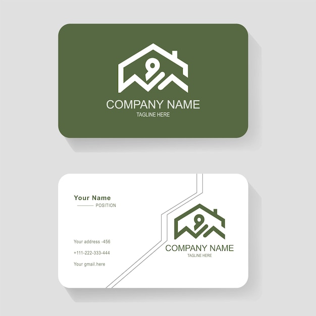 Vector corporate ideal business card for architectural company