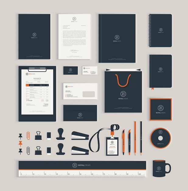 Vector corporate identity design template