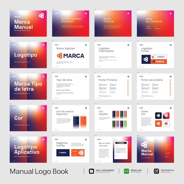 Vector corporate identity logo guidebook design