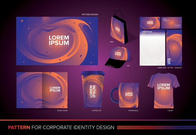 Vector corporate identity pattern design