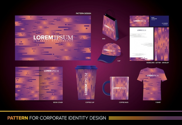 Vector corporate identity pattern design