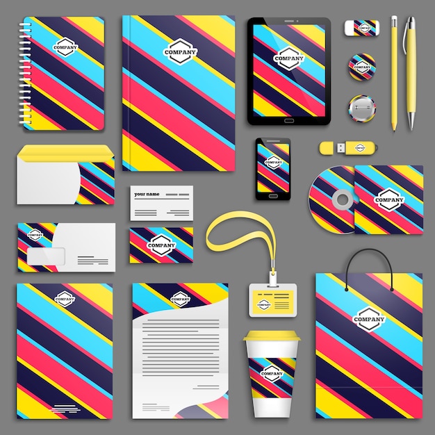 Corporate identity template set.