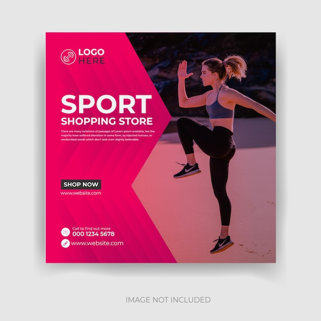 Corporate identity templates Sports Social Media Banner Letterhead design template