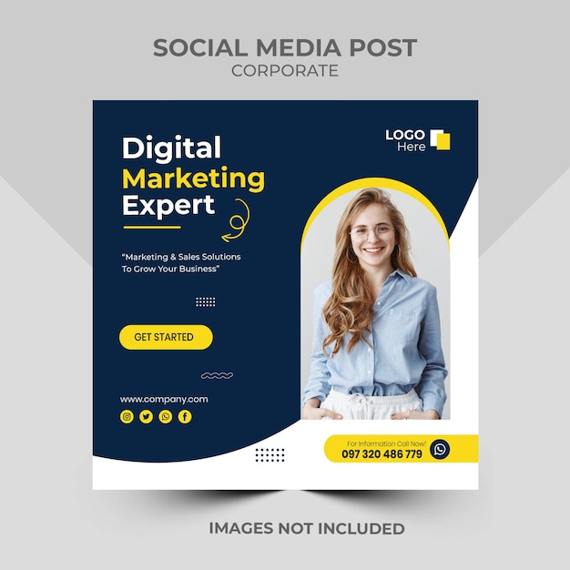 Corporate Instagram ads social media post design