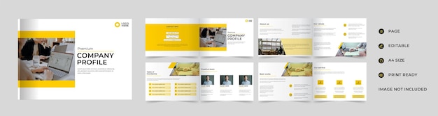 Corporate landscape company profile design template Creative and premium company profile design