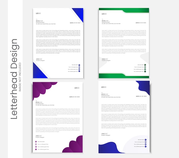 Vector corporate latter head design template