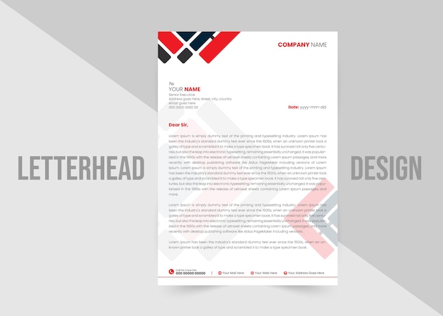 Corporate letterhead design stationery design