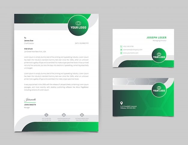 Corporate Letterhead Design Template