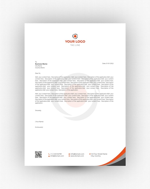 Corporate Letterhead Template Design Vector