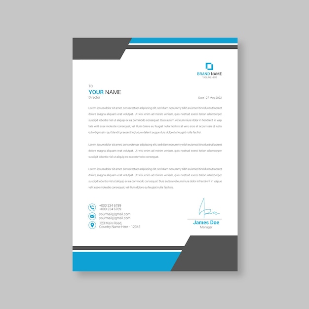 Corporate Letterhead Template For Your