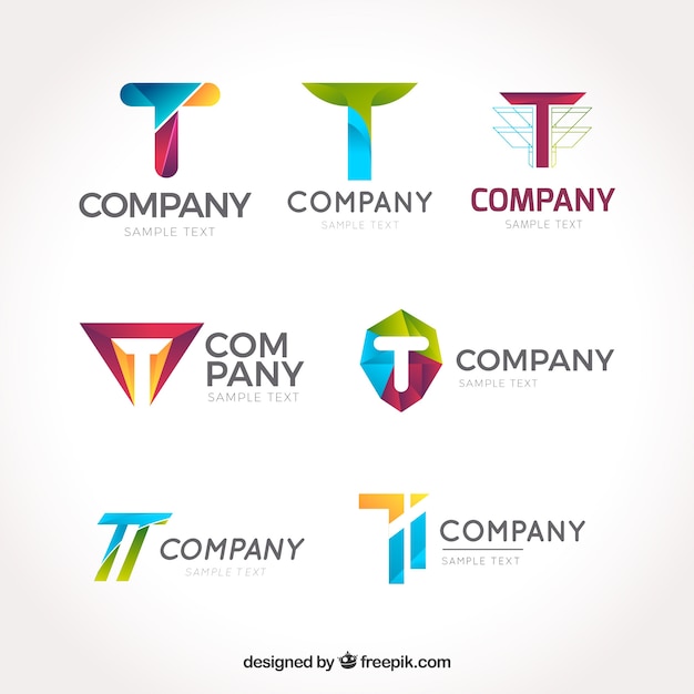 Corporate logos collection of letter "t"