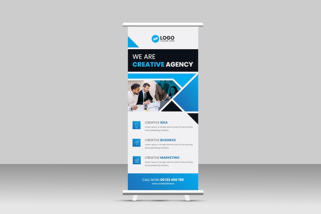 Corporate Marketing Agency Roll Up Banner Design Template