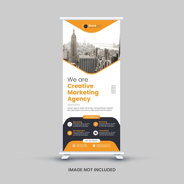 Corporate marketing agency roll up banner template