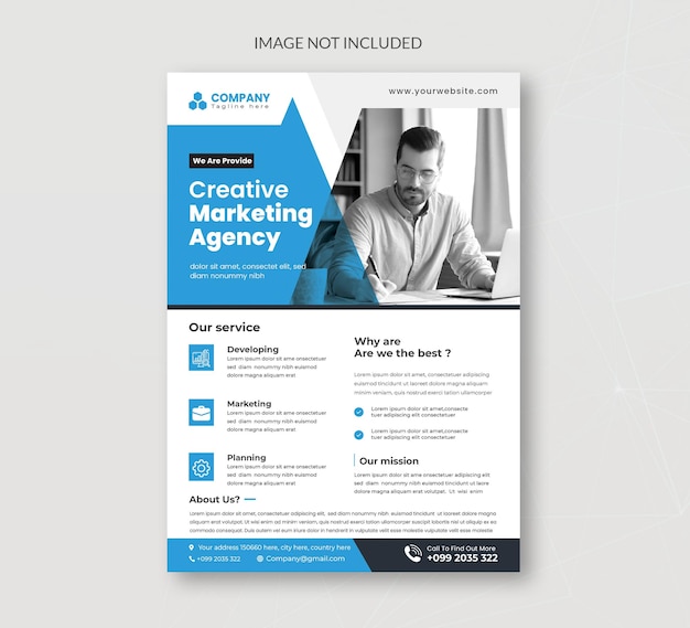 Corporate marketing flyer template