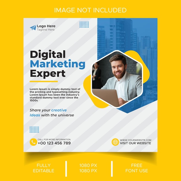 Corporate Marketing Social Media Post Banner Template