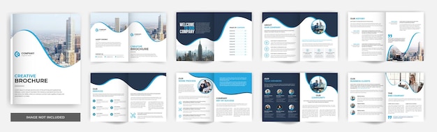 Corporate minimal creative business brochure template premium vector