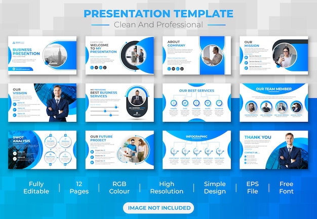 Corporate and minimal presentation slide template