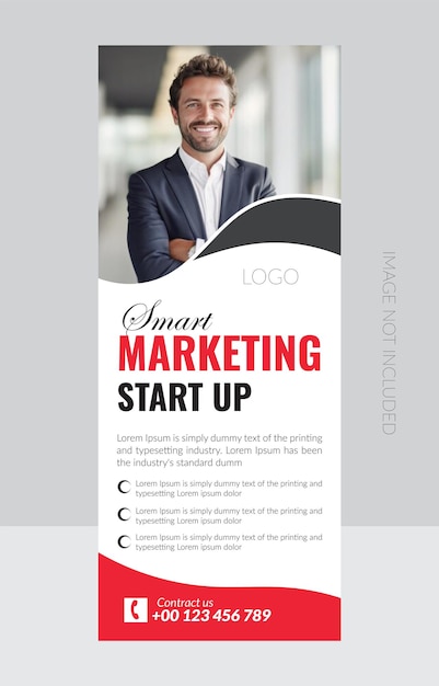 Vector corporate and minimalistic business roll up banner design template