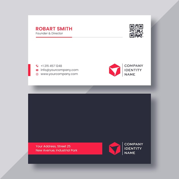 Corporate modern business card for a company personal use