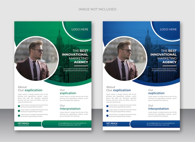 Corporate modern business flyer design template