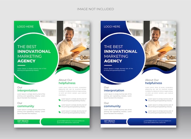 Corporate modern business flyer design template