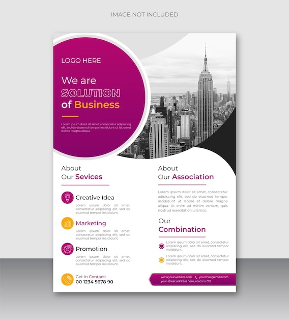 Corporate modern business Flyer design template