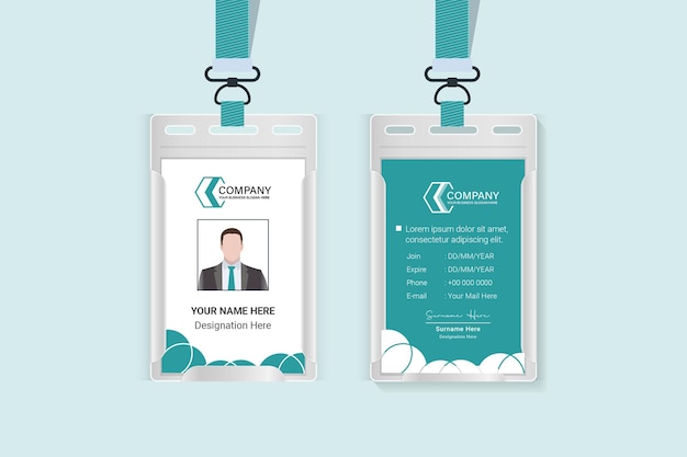 Corporate modern business Id card template