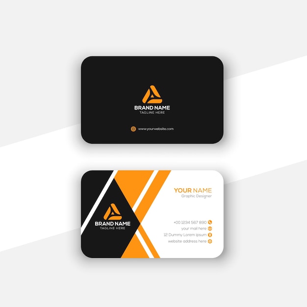 Corporate modern creative business card design.