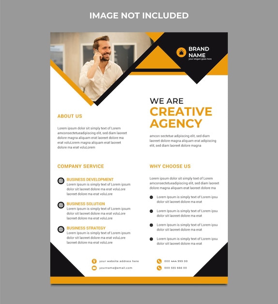 Corporate and modern creative marketing agency flyer template design