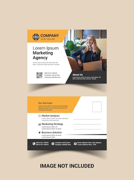 Corporate Modern Creative Postcard Simple and Clean Vector design