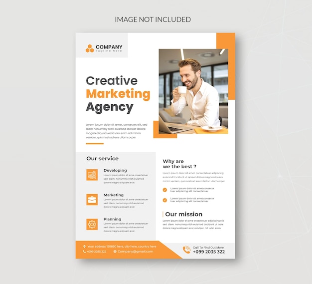 Corporate Modern digital marketing flyer design or poster template