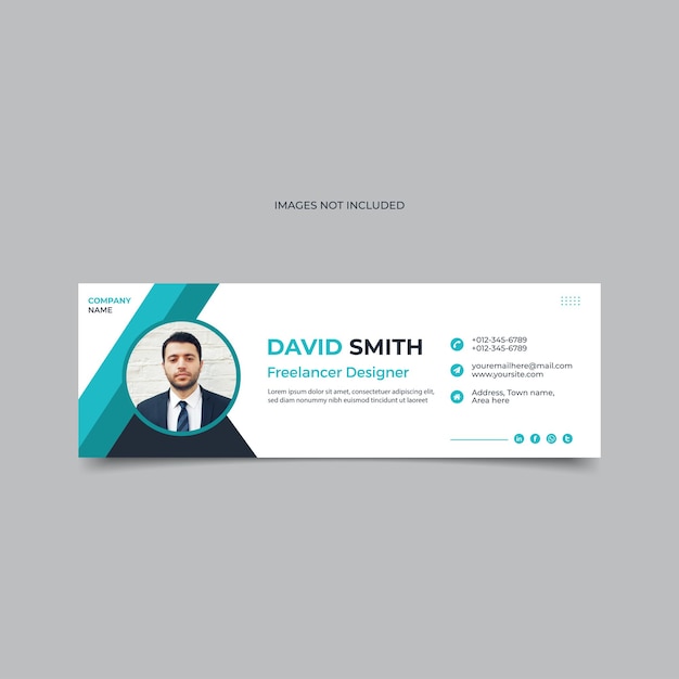 Corporate Modern Email Signature Design template vector banner