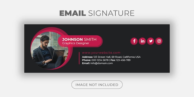 Corporate modern email signature template