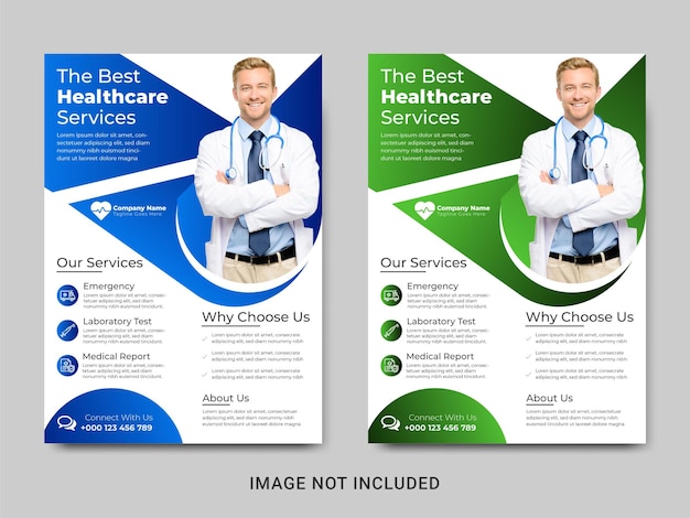 Corporate modern Healthcare flyer template design