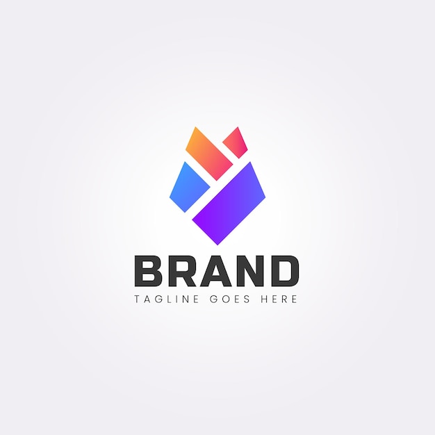 Corporate modern logo design with gradient