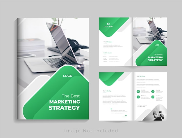 Corporate modern multipurpose company bifold brochure template design