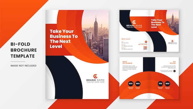 Corporate modern multipurpose company bifold brochure template design