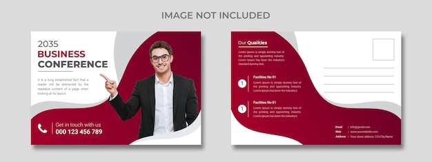 Corporate Modern Post Card Design Template