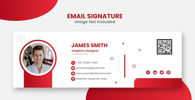 corporate modern and professional email signature for website