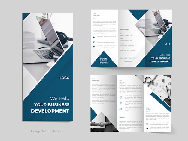 Corporate multipurpose tifold brochure template design