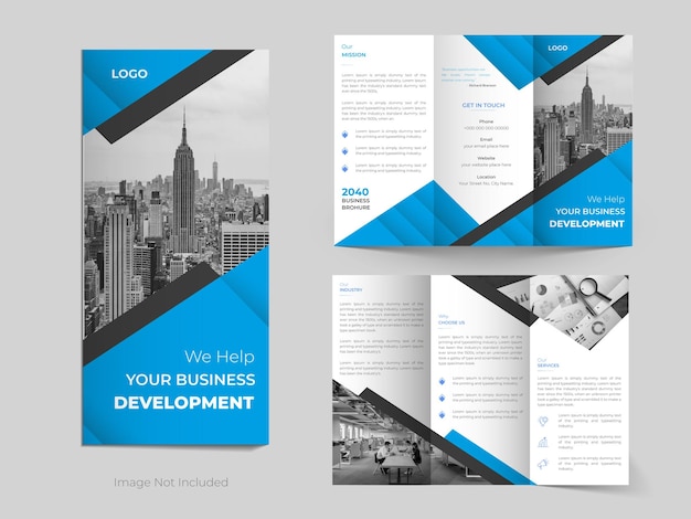 Corporate multipurpose tifold brochure template design