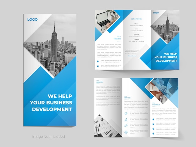 Corporate multipurpose tifold brochure template design