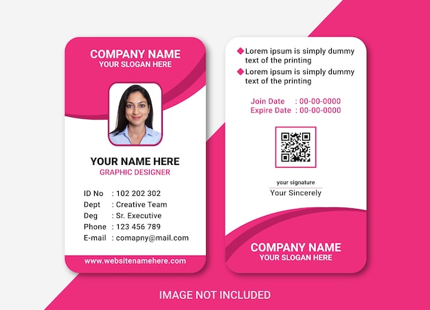 Corporate office id card design template