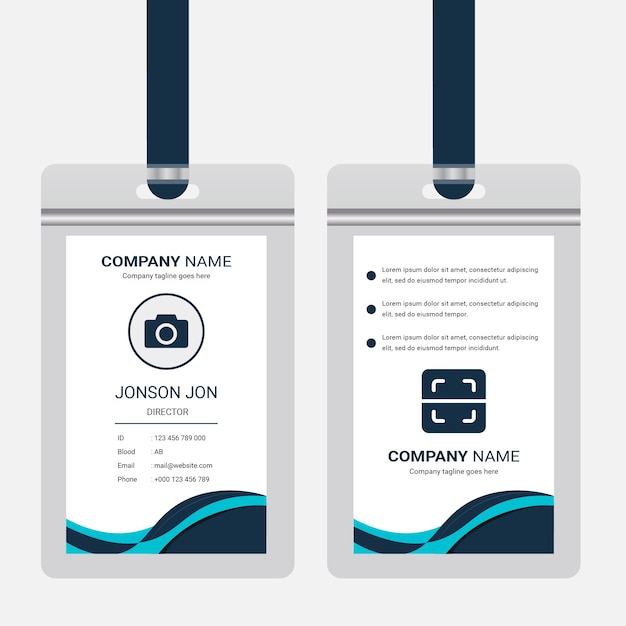 Corporate official iD card Design. Professional business identity card design template