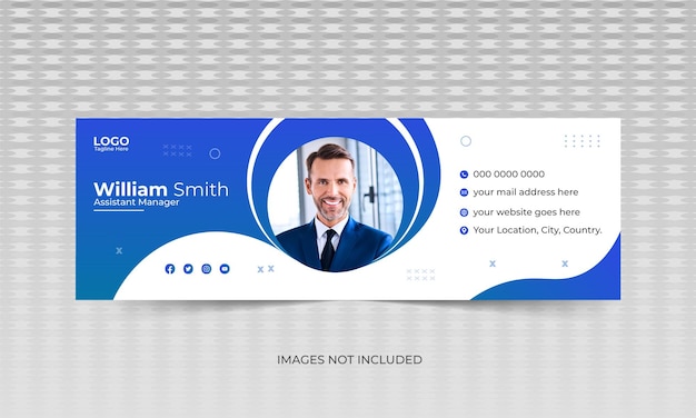 Corporate personal email signature design template