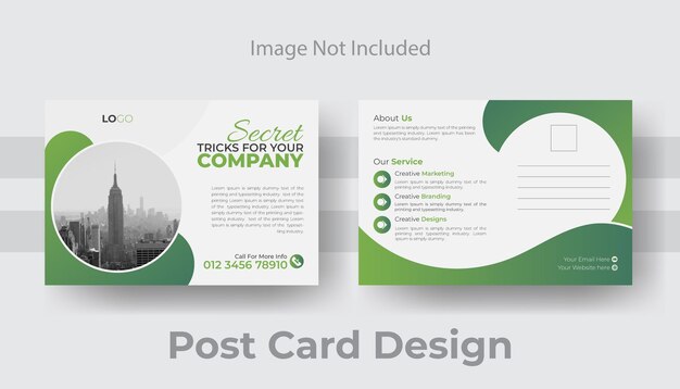 Vector corporate postcard business postcard professional postcard design for your business