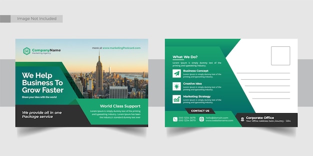 Corporate postcard design template