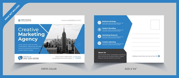 Corporate postcard design template