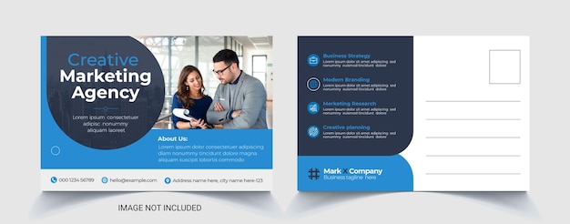 Corporate postcard Design templates