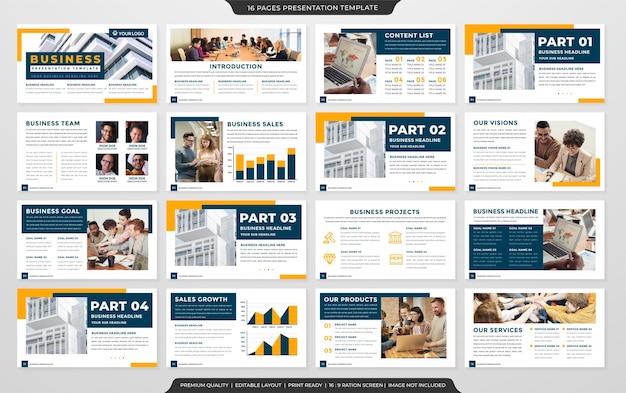 corporate ppt presentation layout template premium style